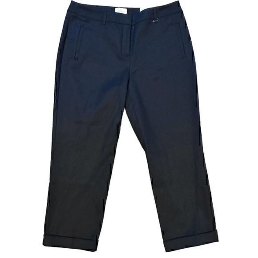 Chico's Black So Slimming Serene Stretch Ankle Pants‎ Cropped Size 1 / US 10